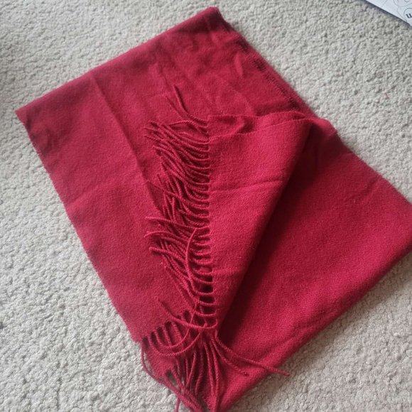 Muji 100-% wool scarf Wine - Picture 1 of 2